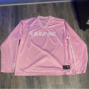 Chrome Hearts Pink Mesh Long Sleeve Jersey